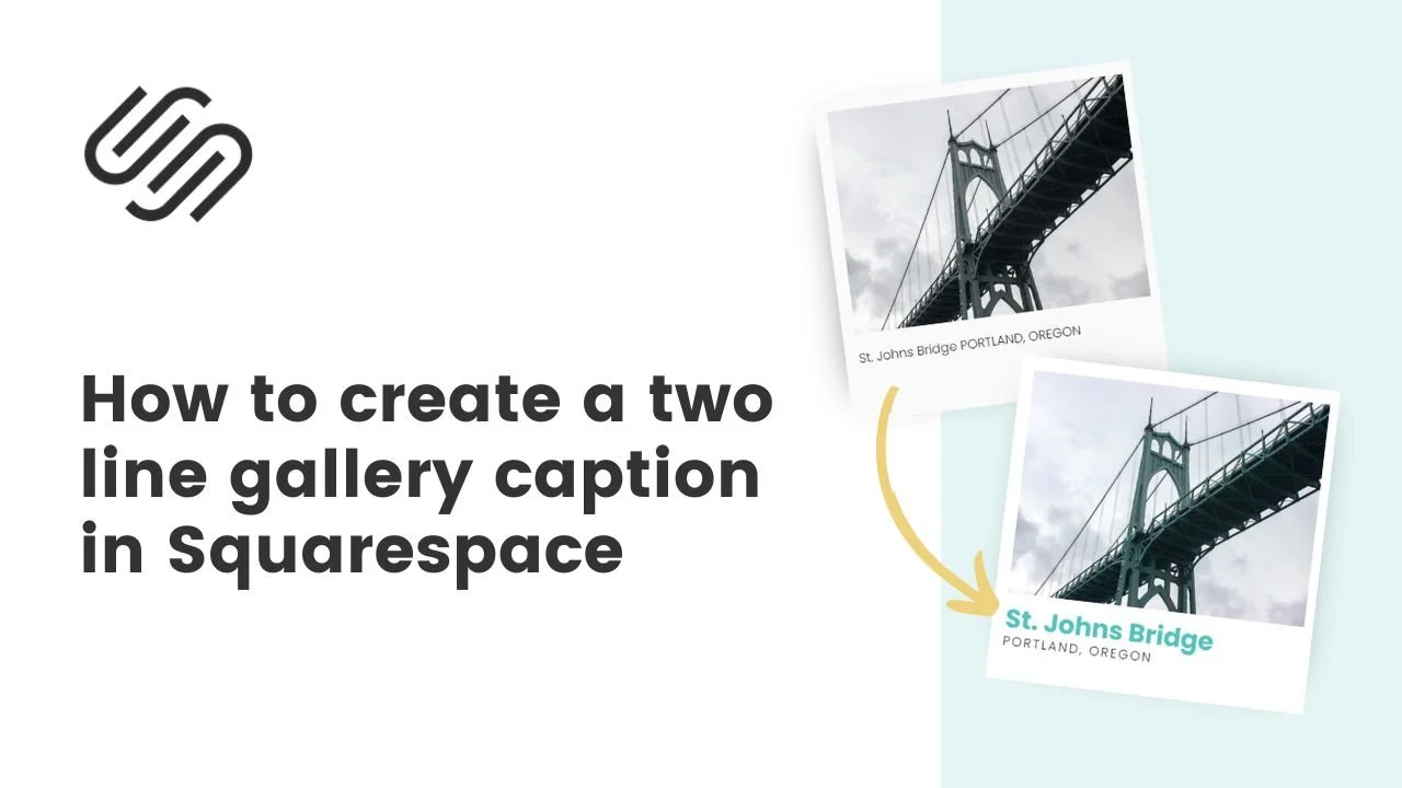 How to create a two line image description in a gallery section // two ...