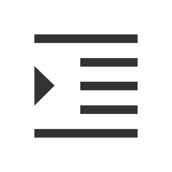Squarespace text block formatting icon for adding an indent to text