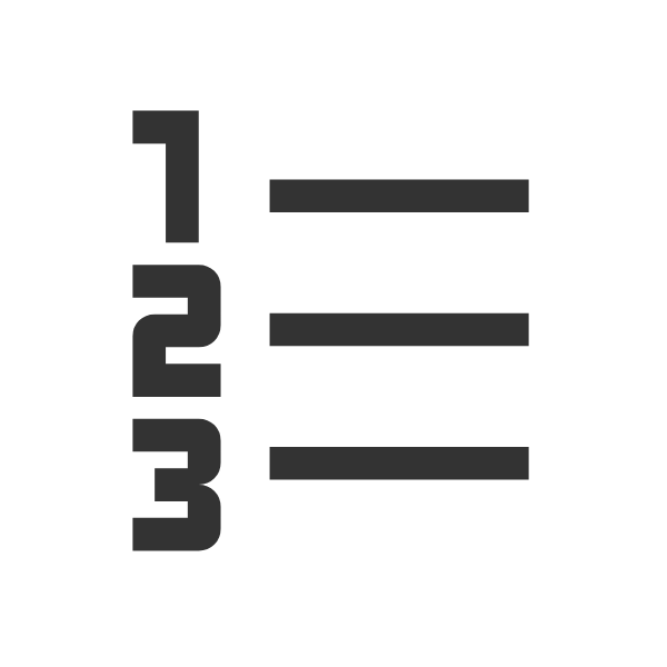 Squarespace text block formatting icon for numbered lists