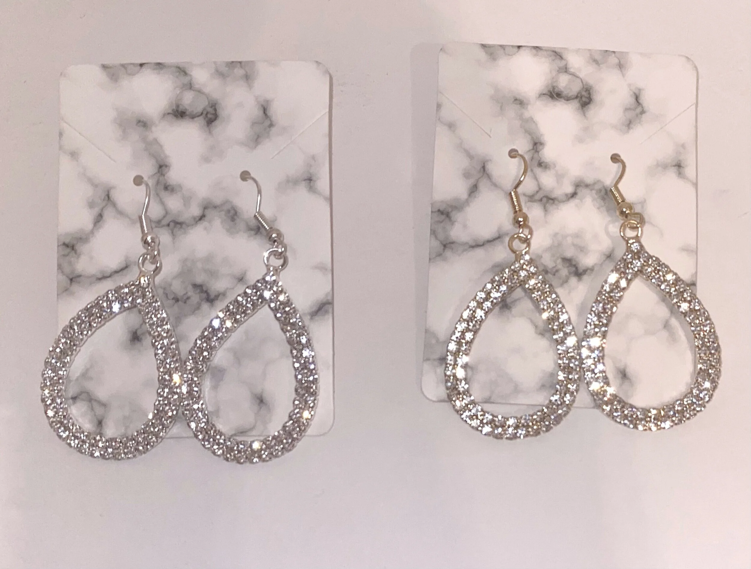 ピアス Giorgio Armani Teardrop Grey Earrings With Marbled Pendant 11mm ZINZI silver stud earrings in organic teardrop shape