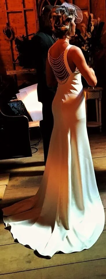 silk jersey wedding dress, Midnight Texas S1