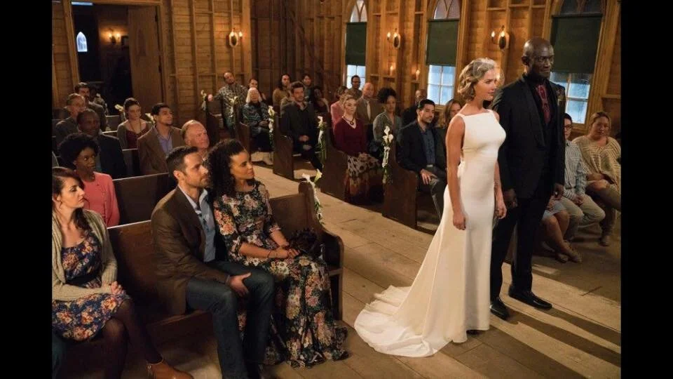 silk jersey wedding dress, Midnight Texas S1