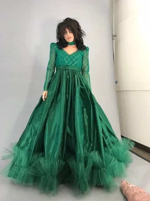 Duchess silk and Tulle evening dress for the witch, Daybreak S1