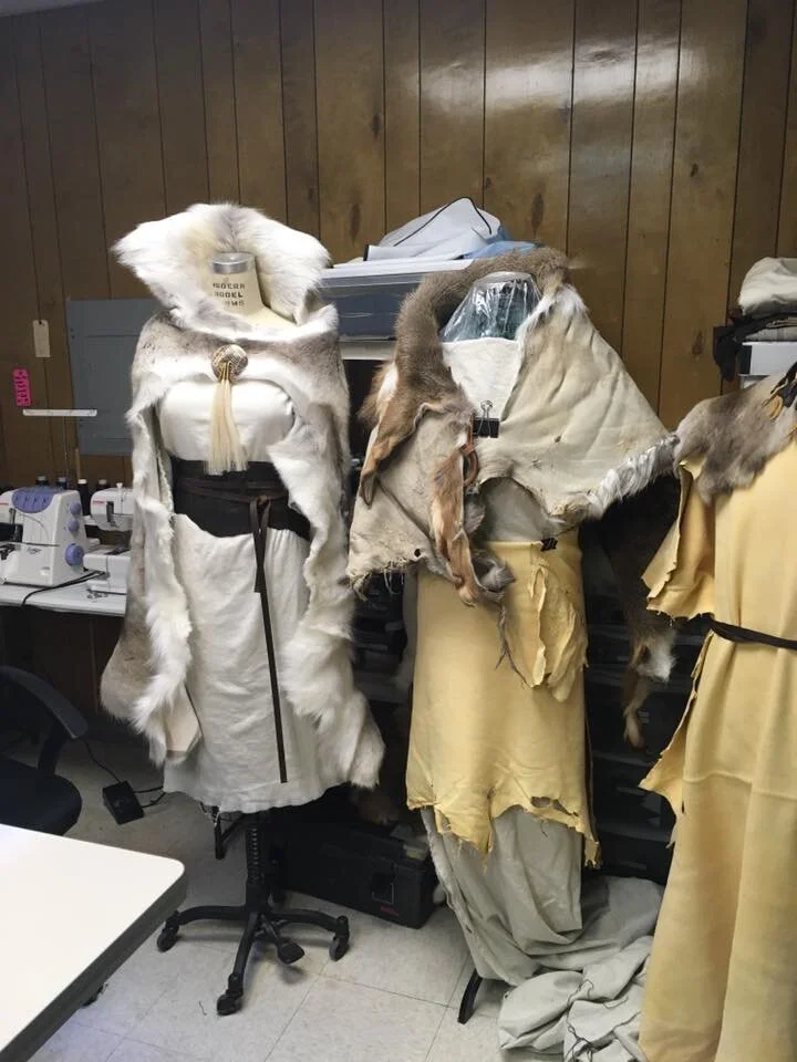 whole hides and skins draping for Midnight Texas S1
