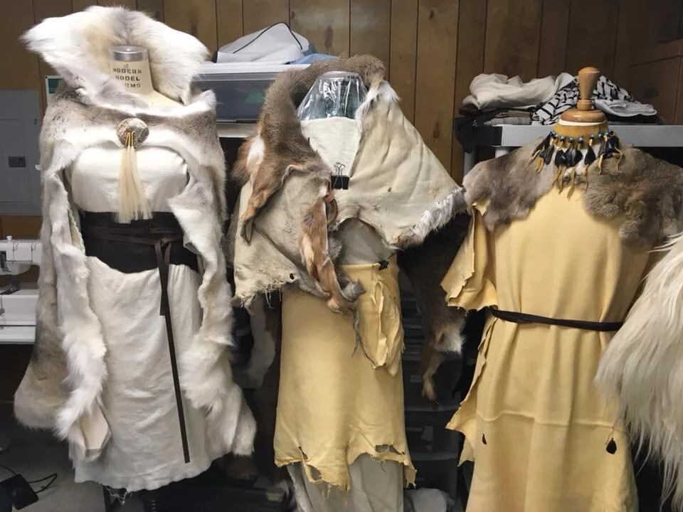whole hides and skins draping for Midnight Texas S1