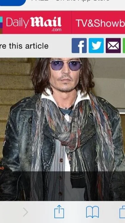 While on set in Colorado for The Lone Ranger, Mr. Depp requested I sew on this patch to the back of his leather Jacket.