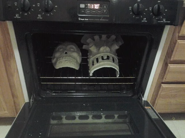 Mesoamerican replicas I baked in the oven to dry.
