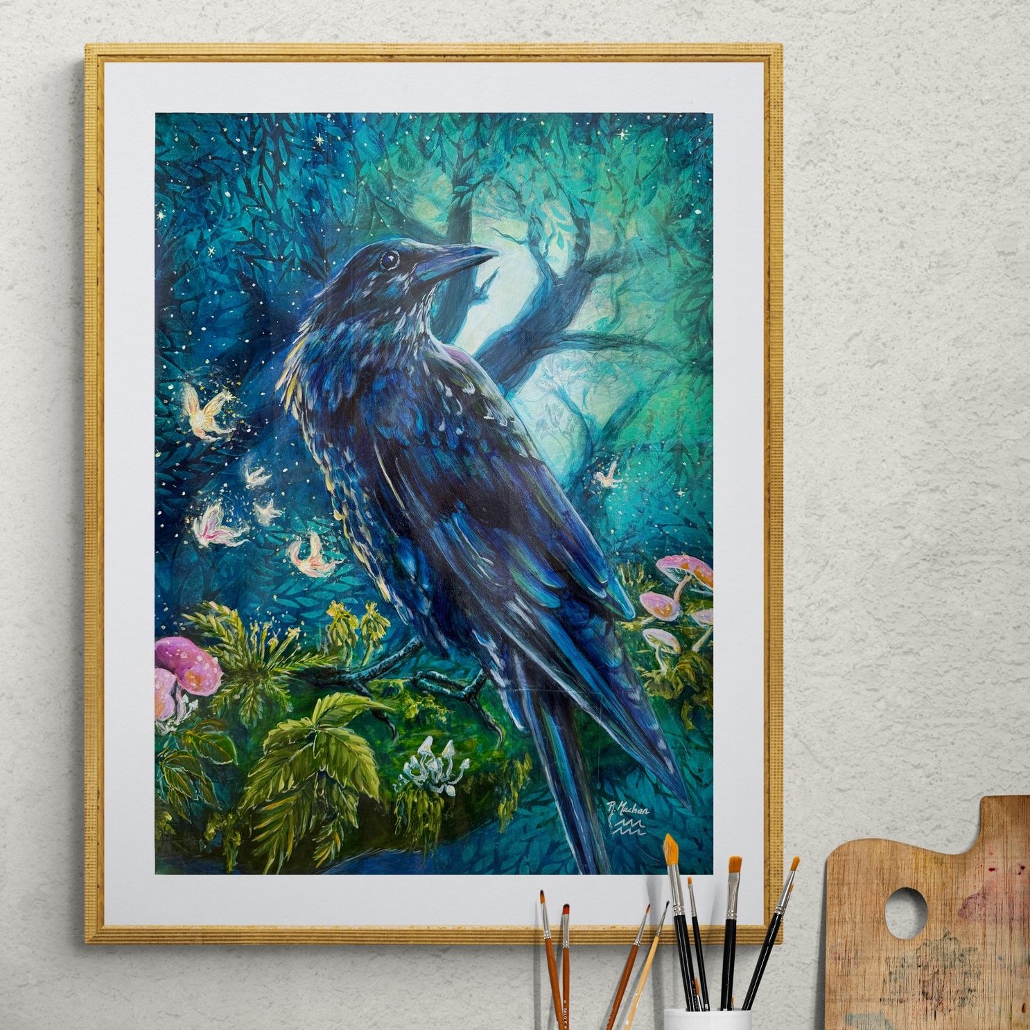 Aquarius+Season+zodiac+oil+painting+of+a+goat+by+renee+machan.jpg