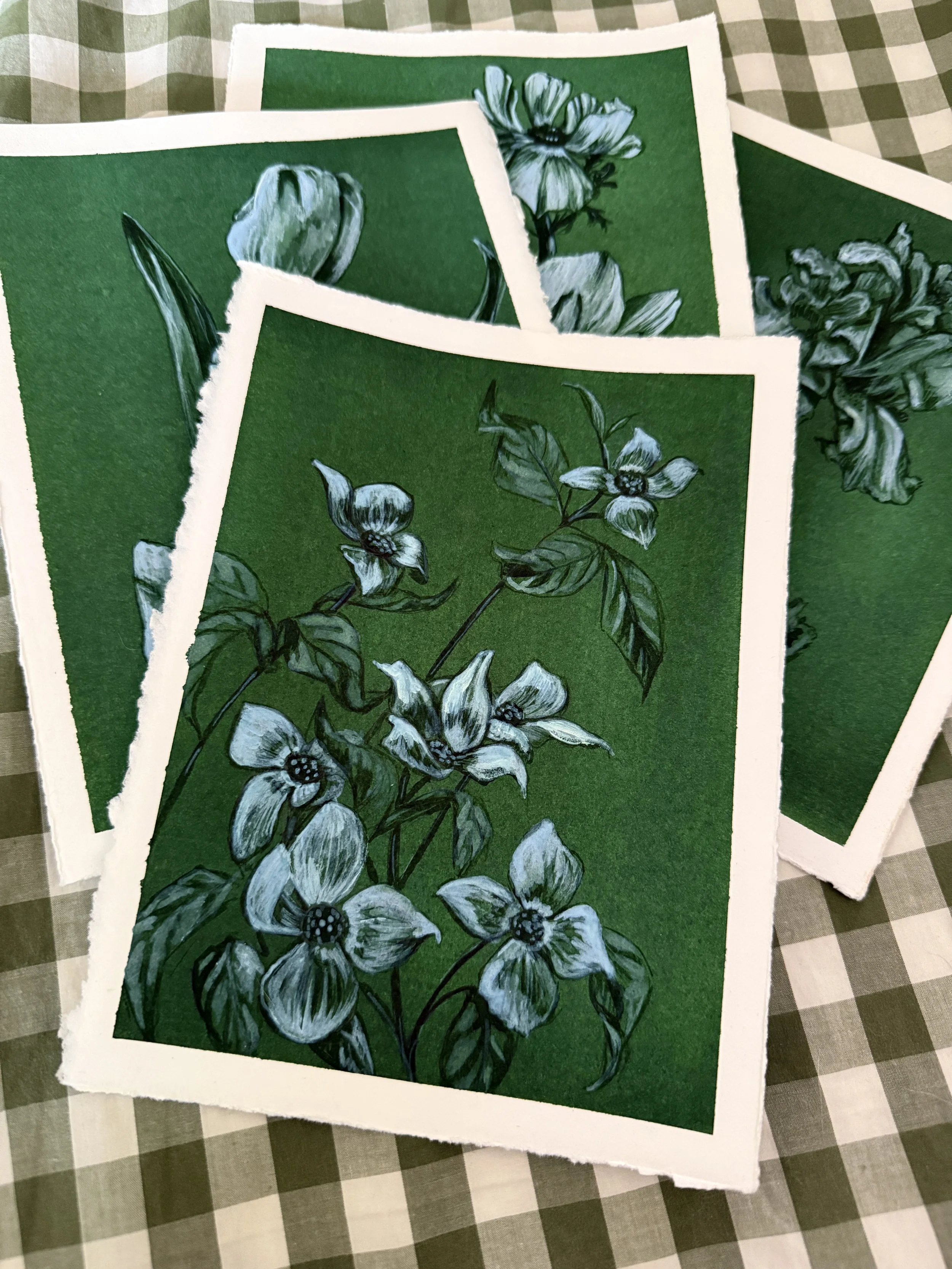 Dogwood Green Botanicals Original Art by Renee Machan.JPG