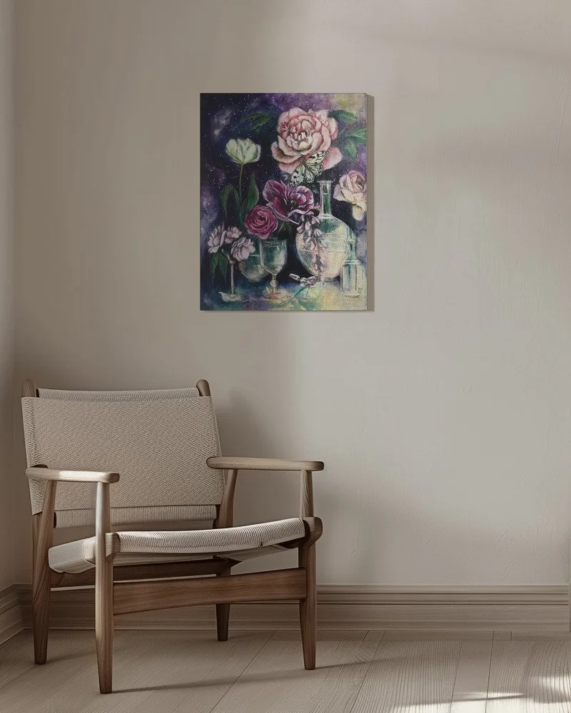 Stary Still Life botanical Oil Painting by Renee Machan 2.jpg