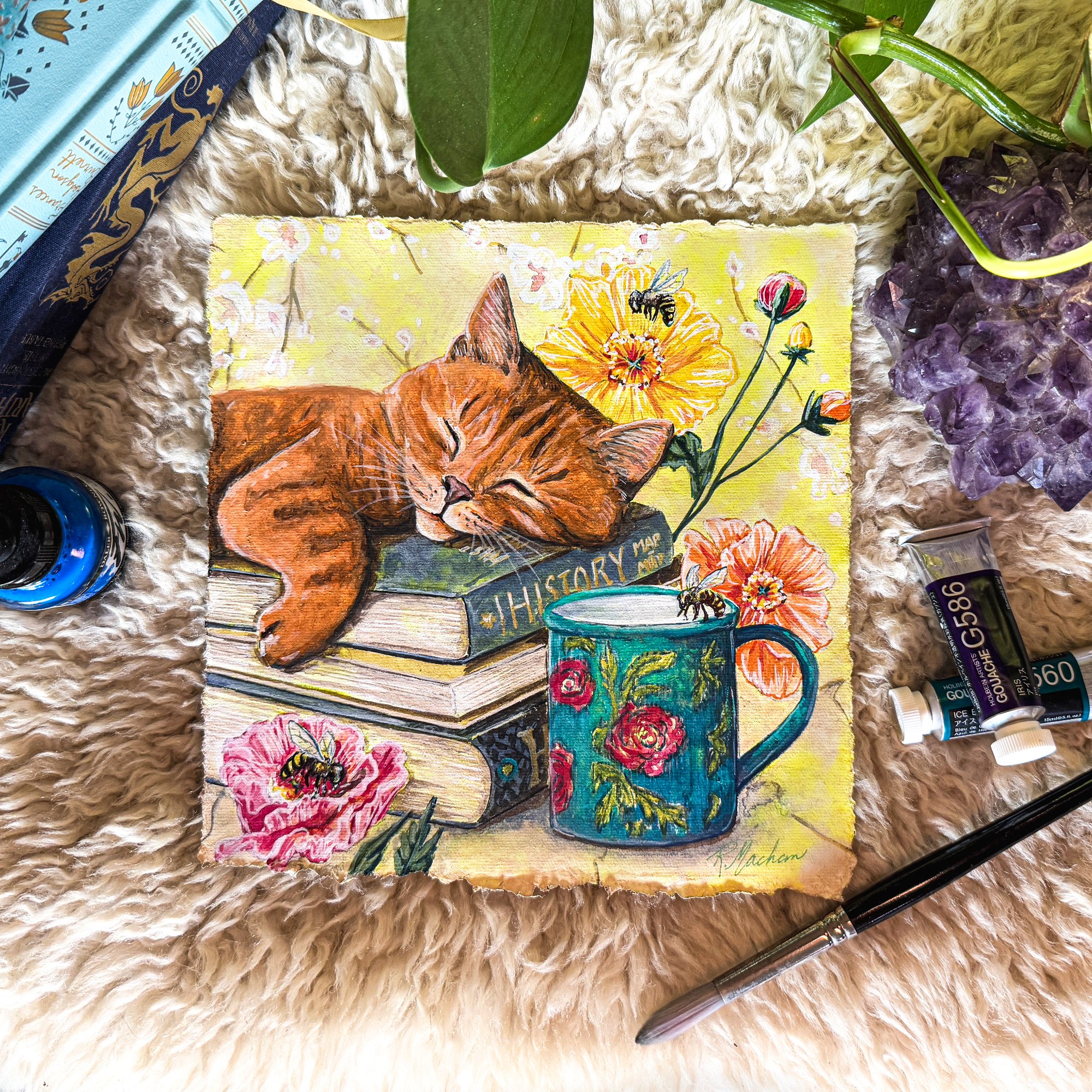 "Tigger", Original Mixed Media Painting