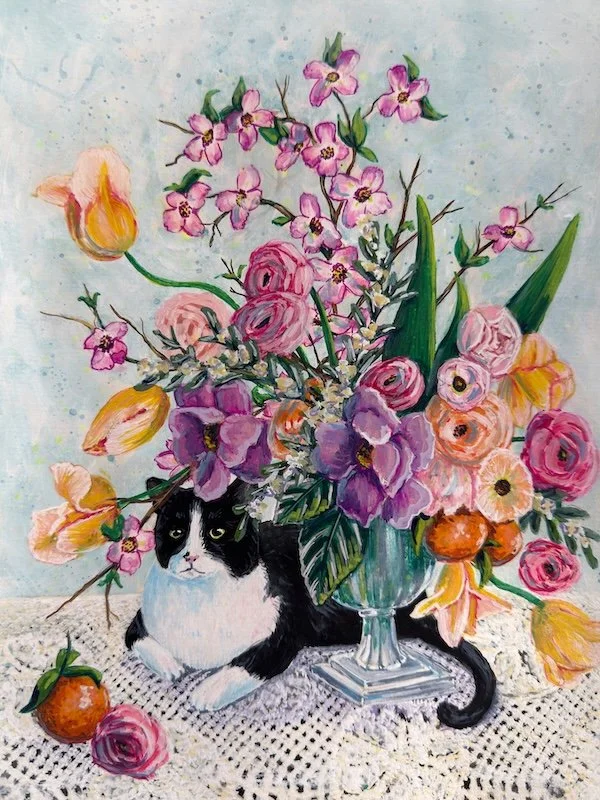 Critter low res tuxedo cat botanical by Renee Machan copy.jpg