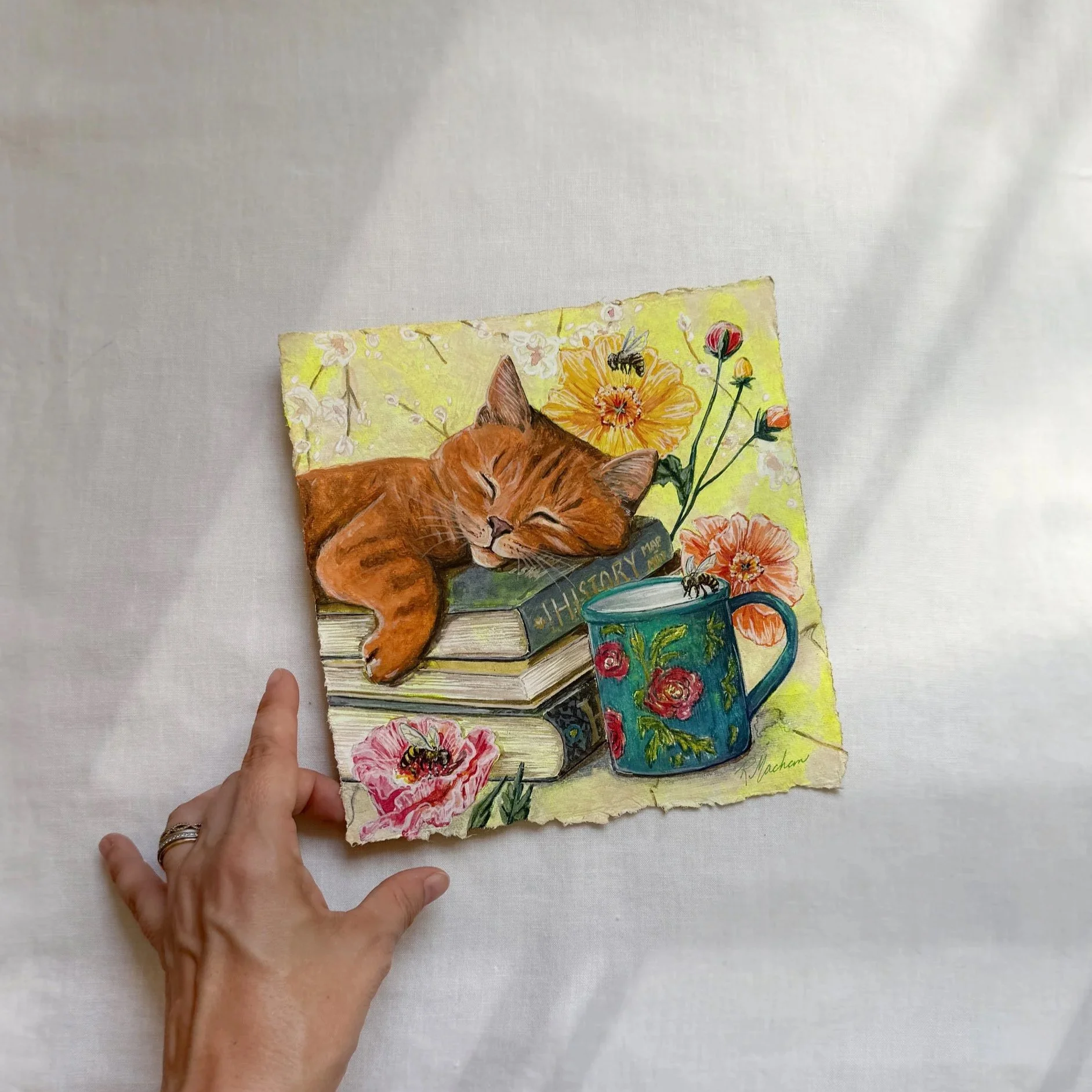 "Tigger", Original Mixed Media Painting