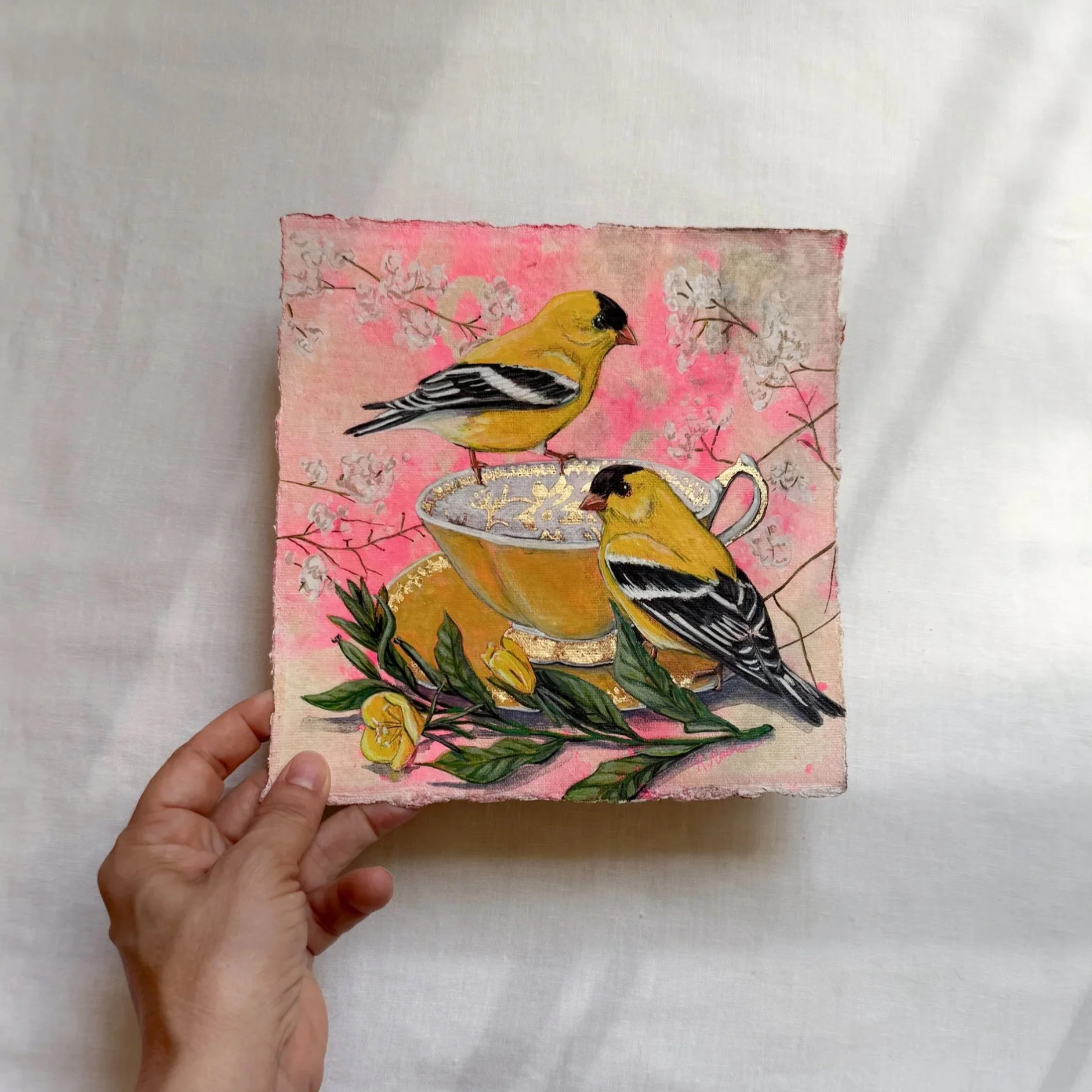 "Tea for Two", Original Mixed Media Painting