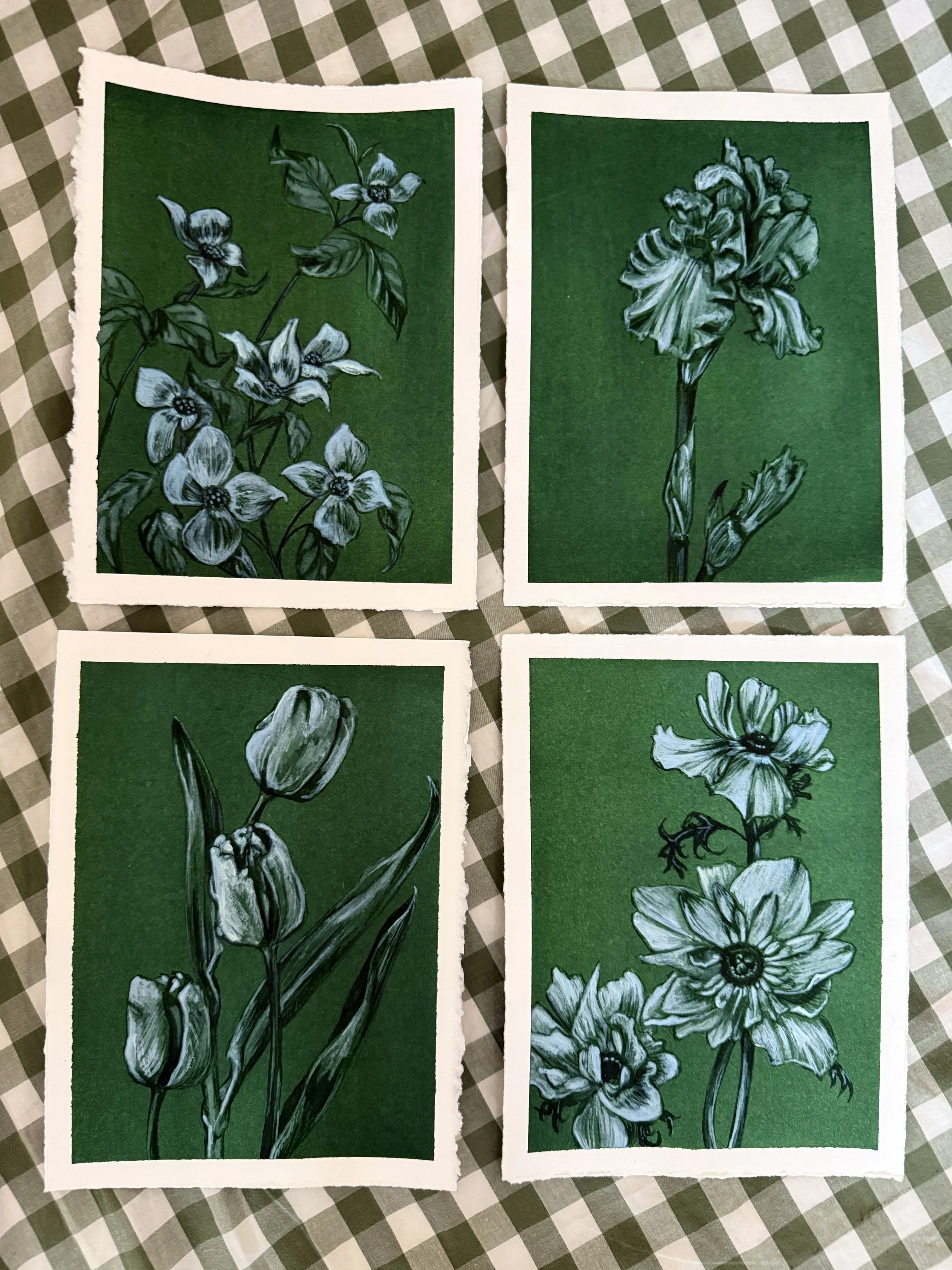 Green Botanicals Original Art by Renee Machan.JPG
