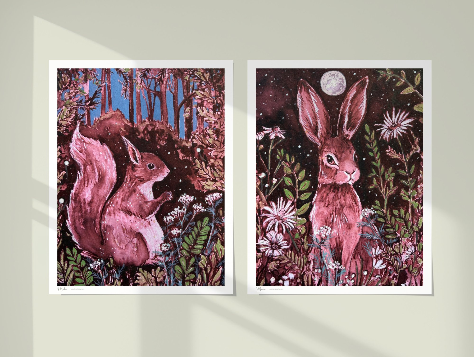2 Prints - Woodland Dreams Fine Art Prints by Renee Machan