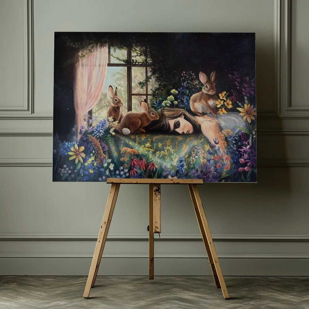 Velveteen Daydream botanical oil painting by Renee Machan1.jpg