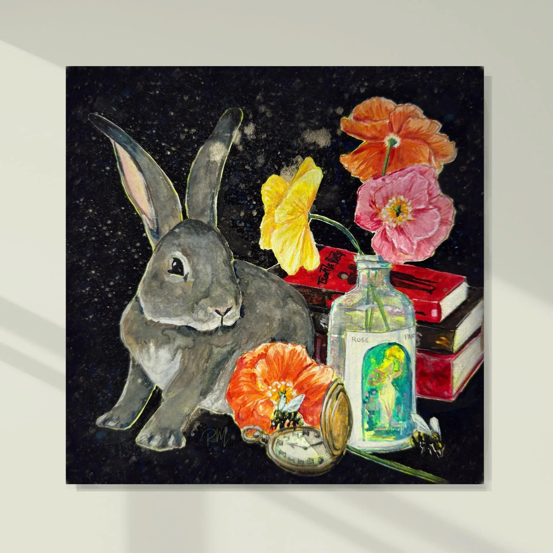 "Up After Midnight", Limited Edition Fine Art Print Giclee on Canvas