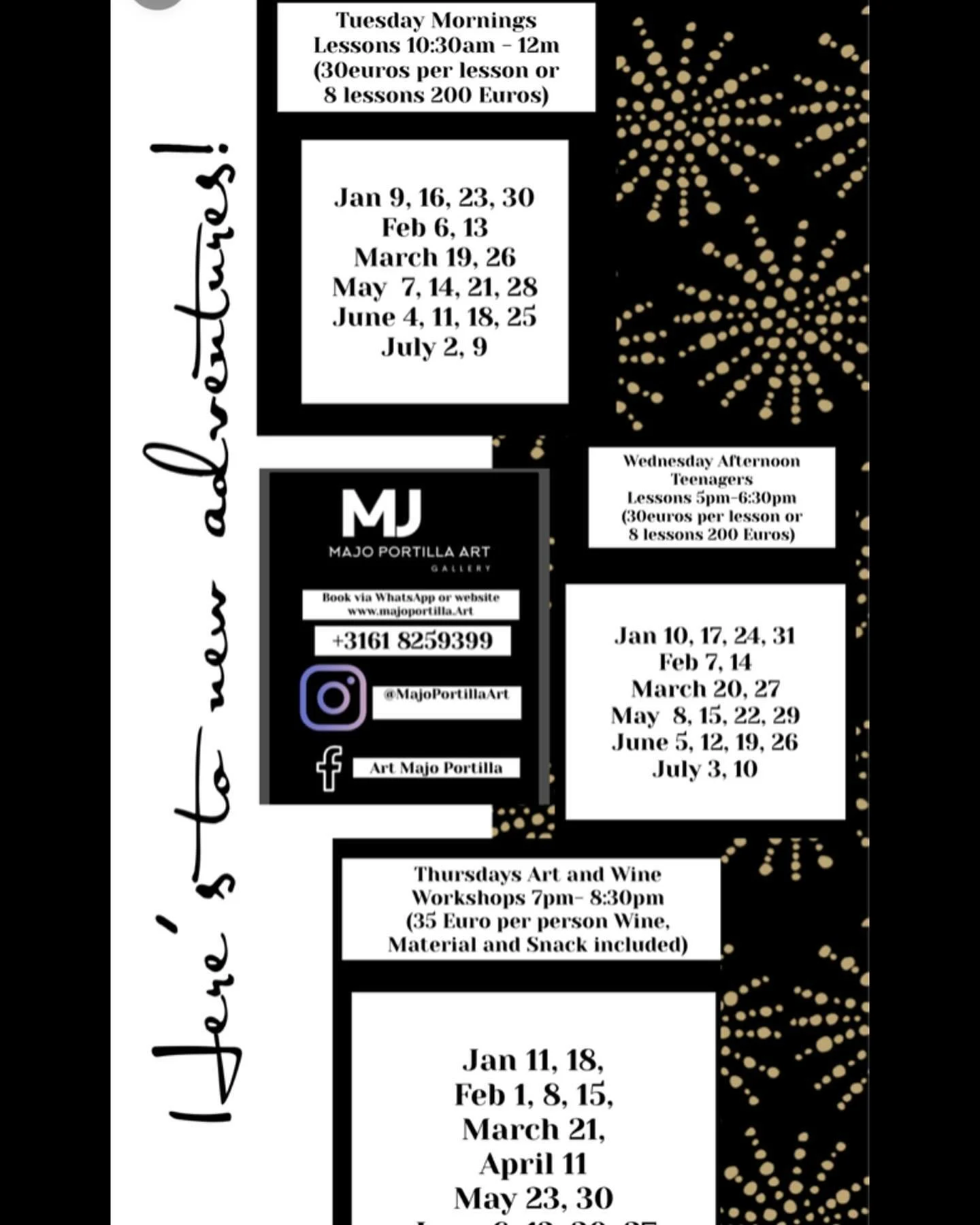 🎨 Calling all art enthusiasts! 🌟

Are you ready to unleash your creativity and dive into the wonderful world of art? 🎉 Look no further because we&rsquo;ve got some exciting news for you!

📆 Announcing Art Lessons and Workshop dates until July 202