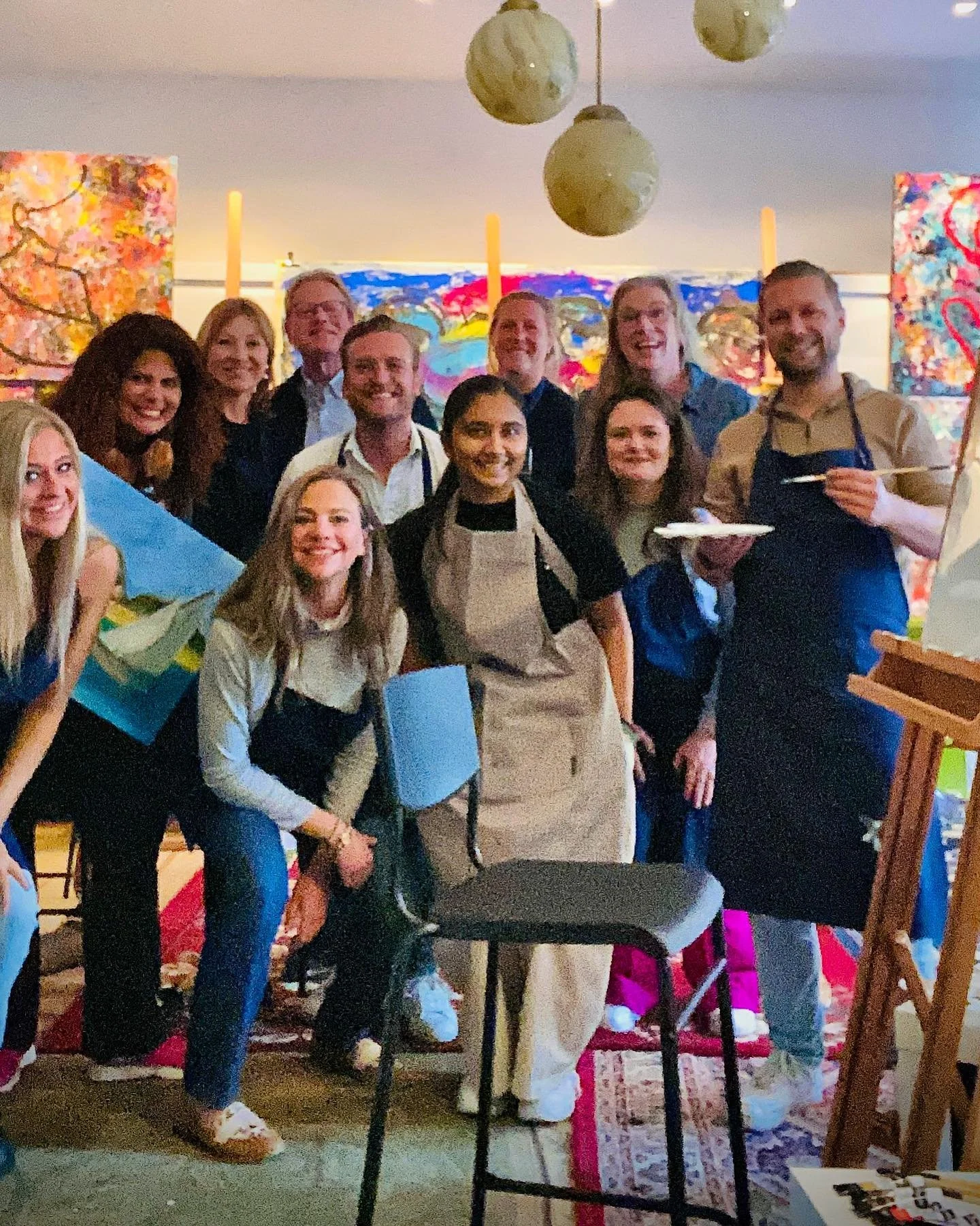 As they say in Dutch, was gezelliggggg!!! 😍🤩😍🤩 

Interested in paint &amp; wine? Come join us on Thursdays at 7pm 😃

#amsterdam #hilversum #bussum #laren #schilderen #schilderenisleuk #workshops #artworkoftheday #artworkshops #potd #potn #painti