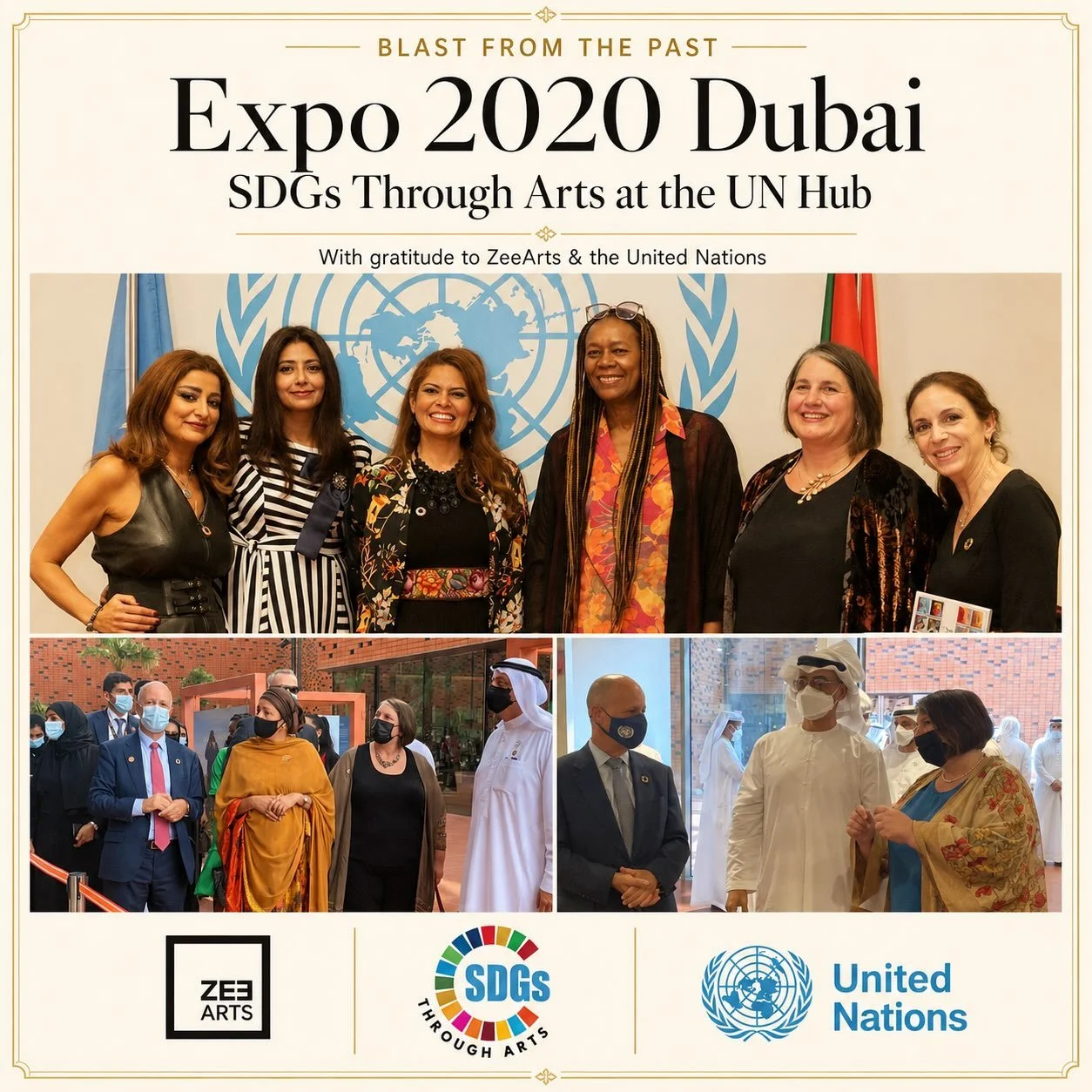 ✨ BLAST FROM THE PAST #6 
I THOUGHT I WAS JUST MAKING ART. 
THEN THIS HAPPENED. 🌍🎨

One painting can hang on a wall.

But sometimes, it can take you around the world.

My journey with SDGs Through Arts began in Dubai, connected to Expo 2020 and the