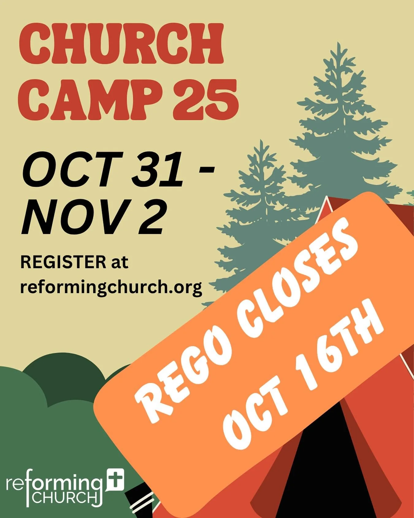 Registration for Church Camp closes this THURSDAY!

So why not go to reformingchurch.org and book your camp experience today.