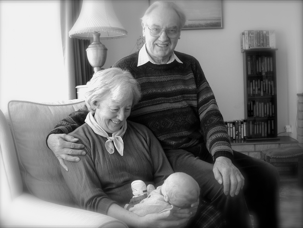 My Parents in 2002 with their eldest great grandson