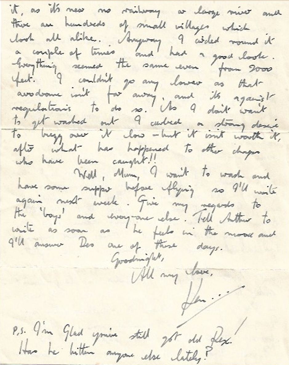 Dearest Mum, Dad and Des … page 4 August 17, 1942
