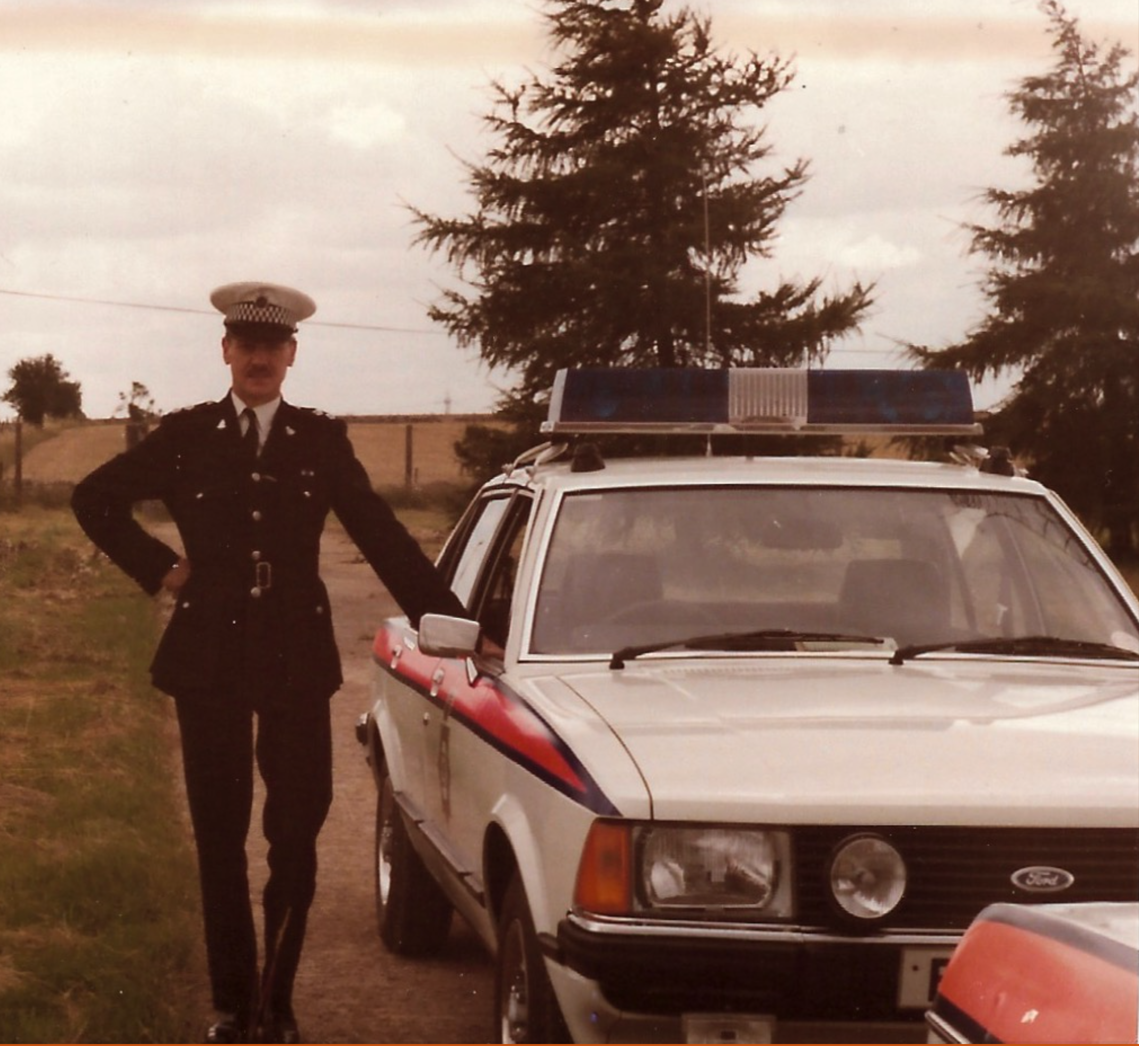 Inspector Desmond B Webb 546, Senior Officer of Police, Bamfurlong Traffic Division, Gloucestershire Constabulary. The patrol car is the Inspector’s Ford Granada Police patrol car, and an absolute beauty. I recall several journeys with my father. Traffic would automatically give way even when traffic had the right of way, and I always remember the brown gloved hand raised smartly in salute, something that I find myself doing, still. In those days, we were taught to always bring the left hand up vertically thin-wise or edge-wise, especially important when a cortege passed by. IBM KTW PC 1104 Rtd