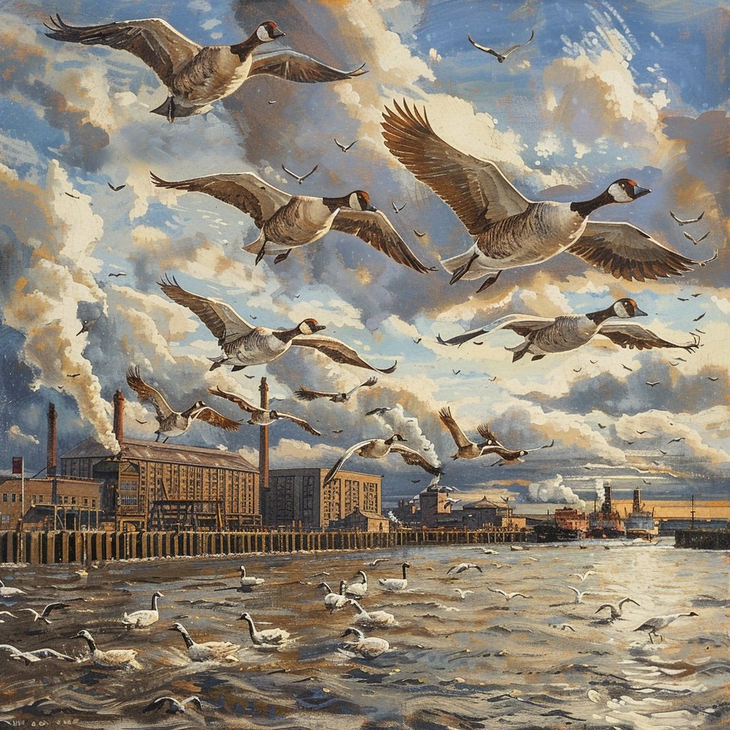 Geese Over Liverpool Docks 1.jpg