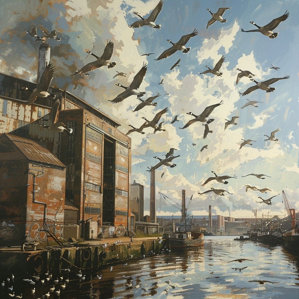 Geese Over Liverpool Docks 8.jpg