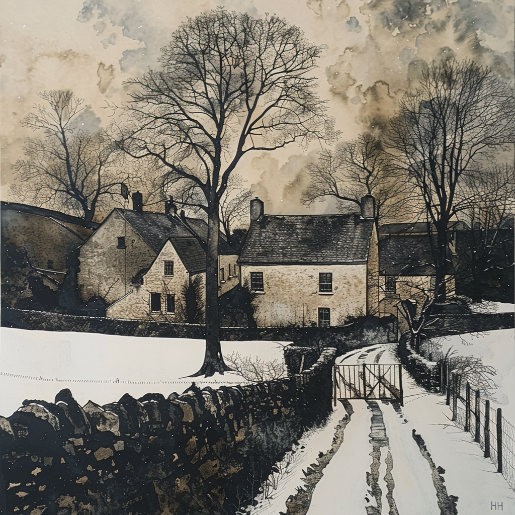 Portrait of Cotswolds on Canvas in Winter 3.png