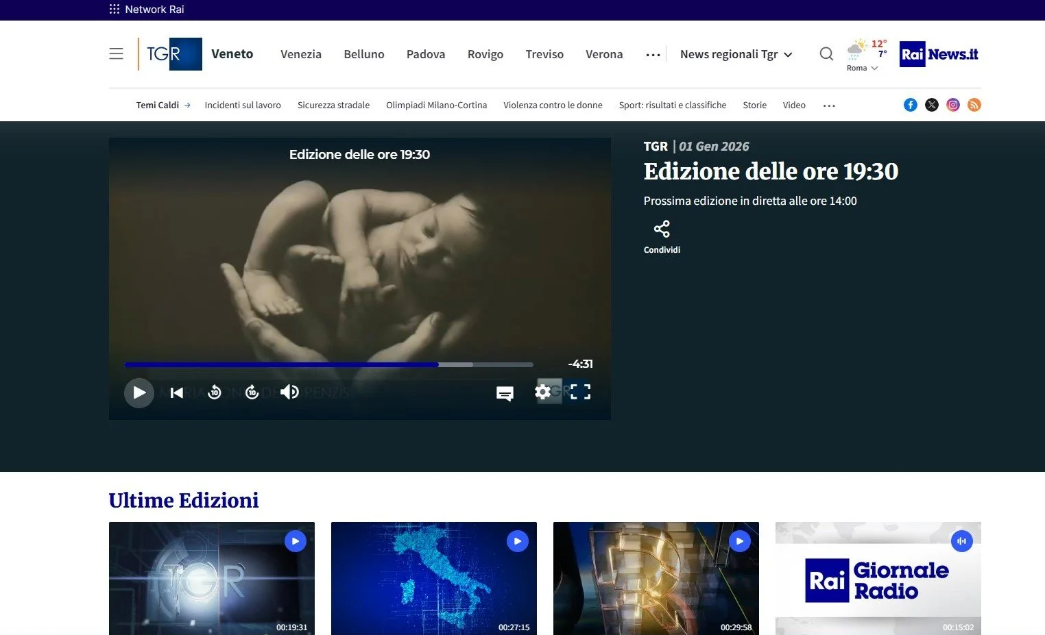 Ieri sera al TG regionale 💫
Al minuto 15 compare una mia fotografia, esposta all&rsquo;Ospedale di Treviso.

Un&rsquo;immagine nata con discrezione, pensata per portare un po&rsquo; di delicatezza e umanit&agrave; in un luogo dove le emozioni sono f