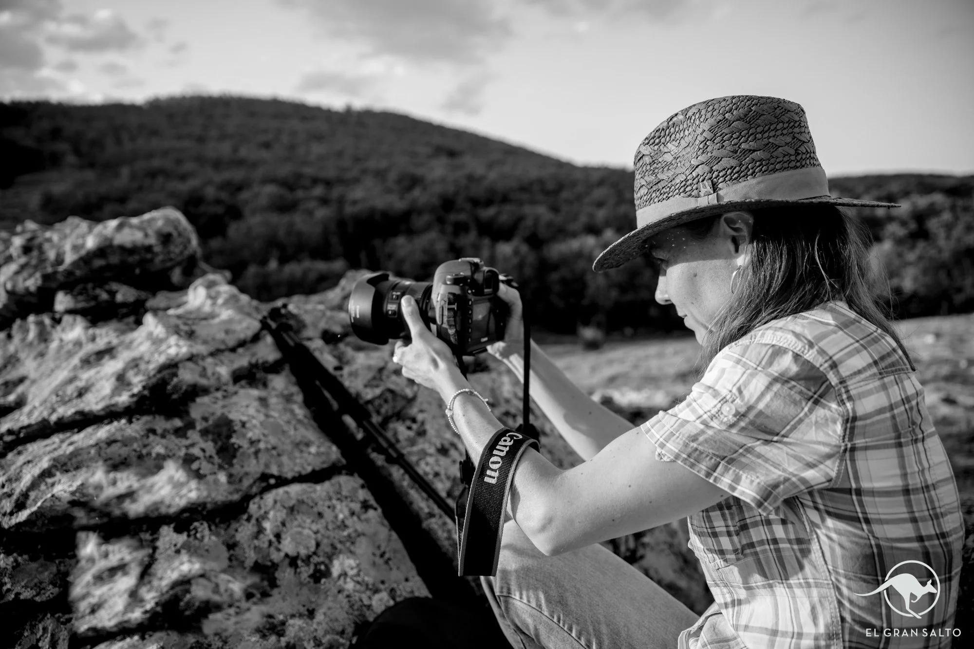 Natalia grabando video de boda en Toledo