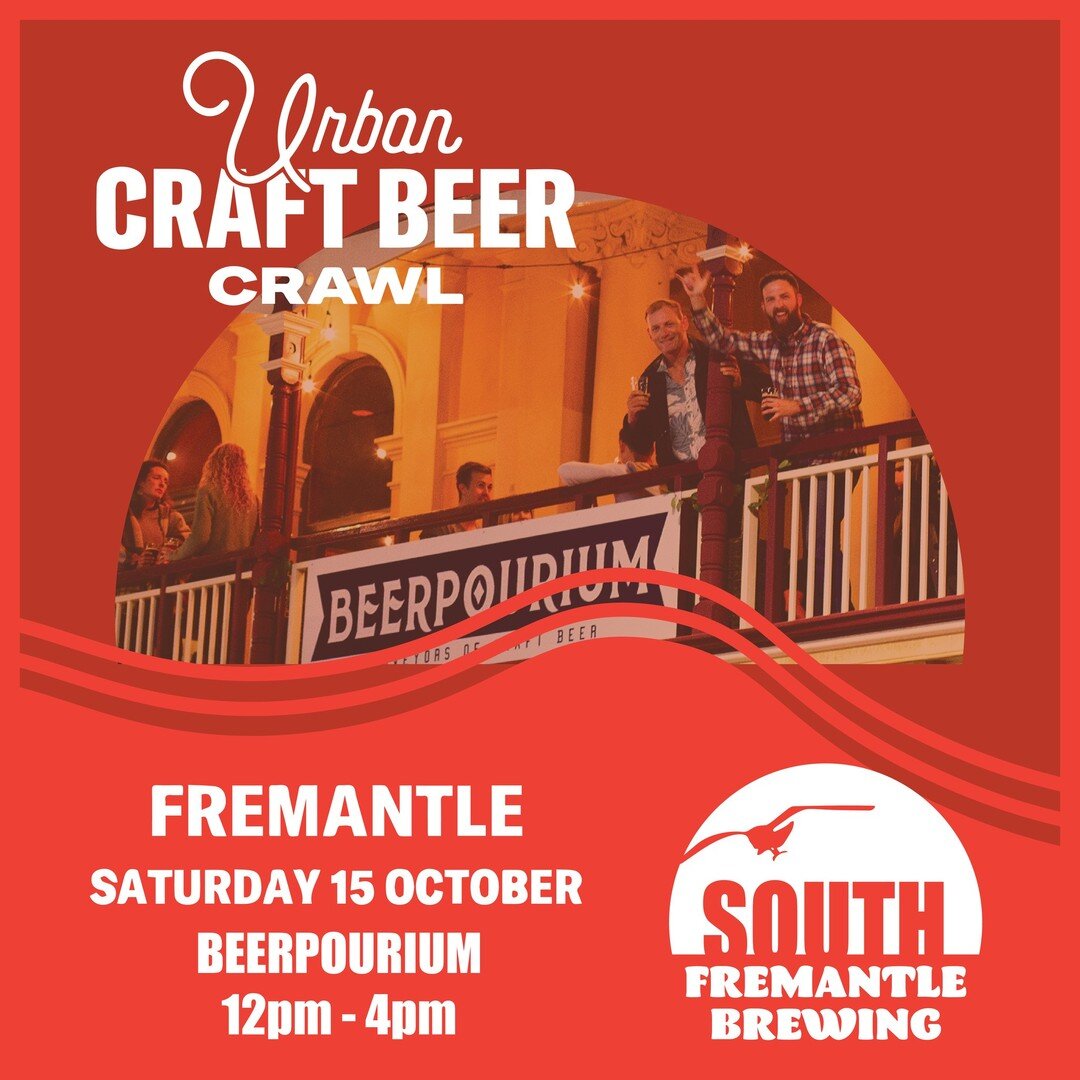 The legends @neighbourhood_events_co will be bringing everyone's favourite craft beer crawl @urbancraftbeercrawl to Fremantle on Saturday the 15th October. We'll be teaming up with our mates @beerpourium for a fun afternoon of beers on the balcony. 
