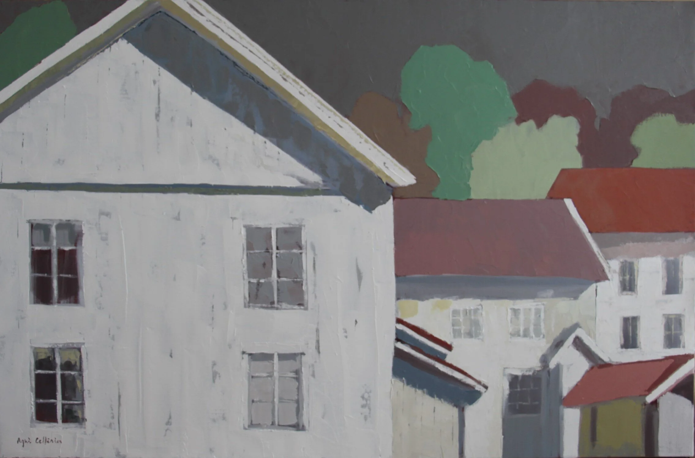 Façades blanches en Suède