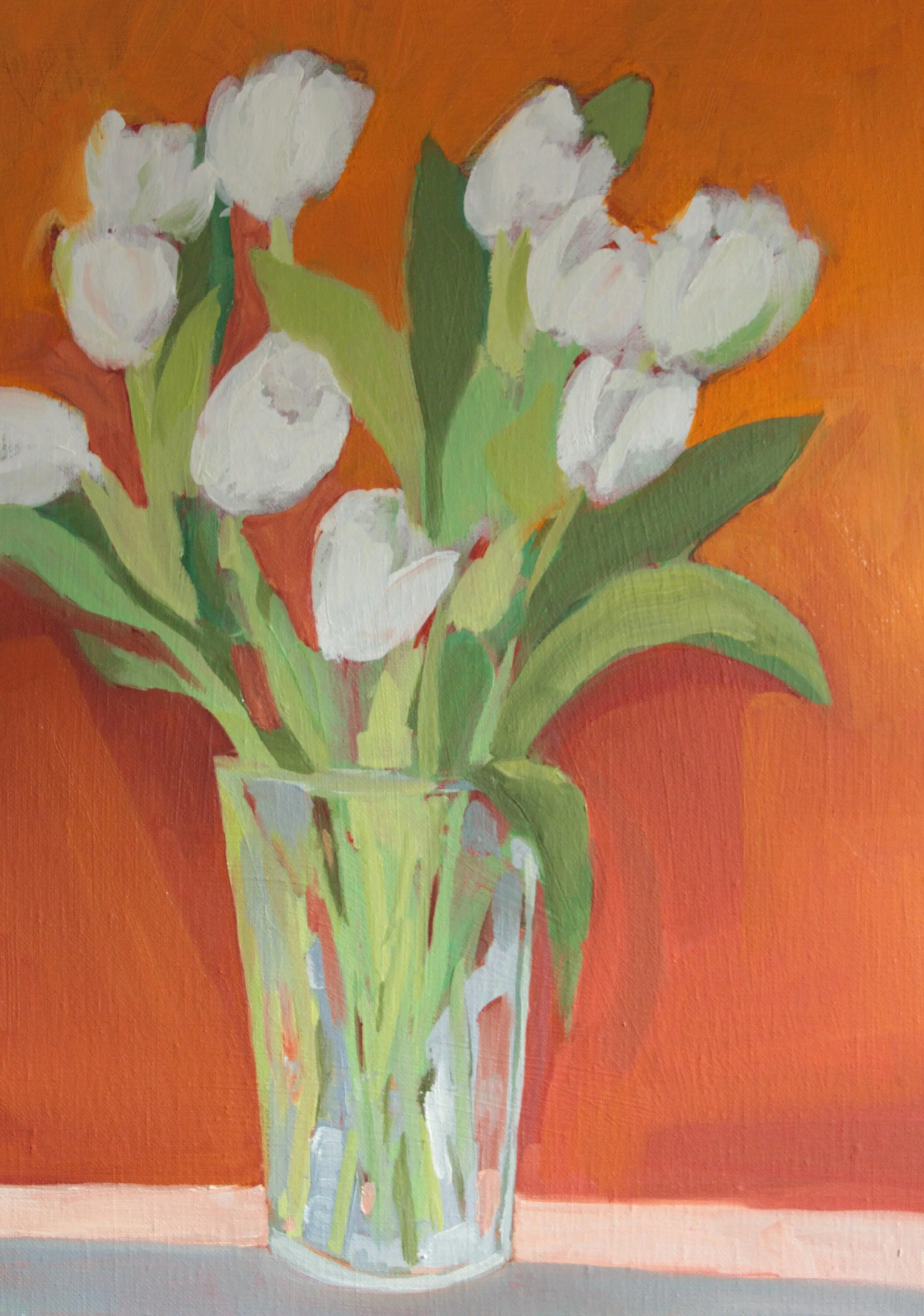 Bouquet de tulipes blanches
