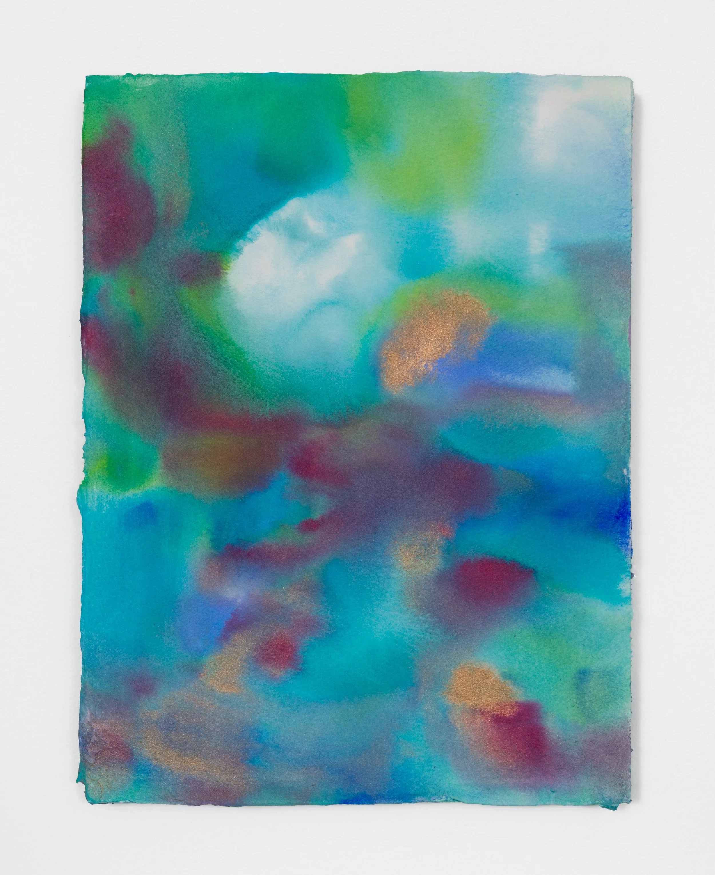 Untitled (Turquoise 3), 2024 
Acrylic on panel 
12 x 9 inches