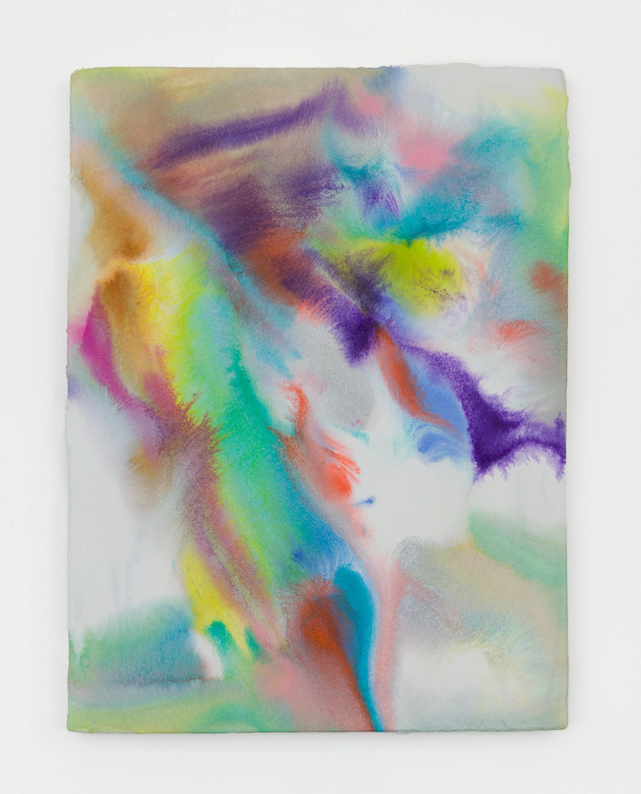 Untitled (White/Multi 6), 2025 
Acrylic on panel 
12 x 9 inches