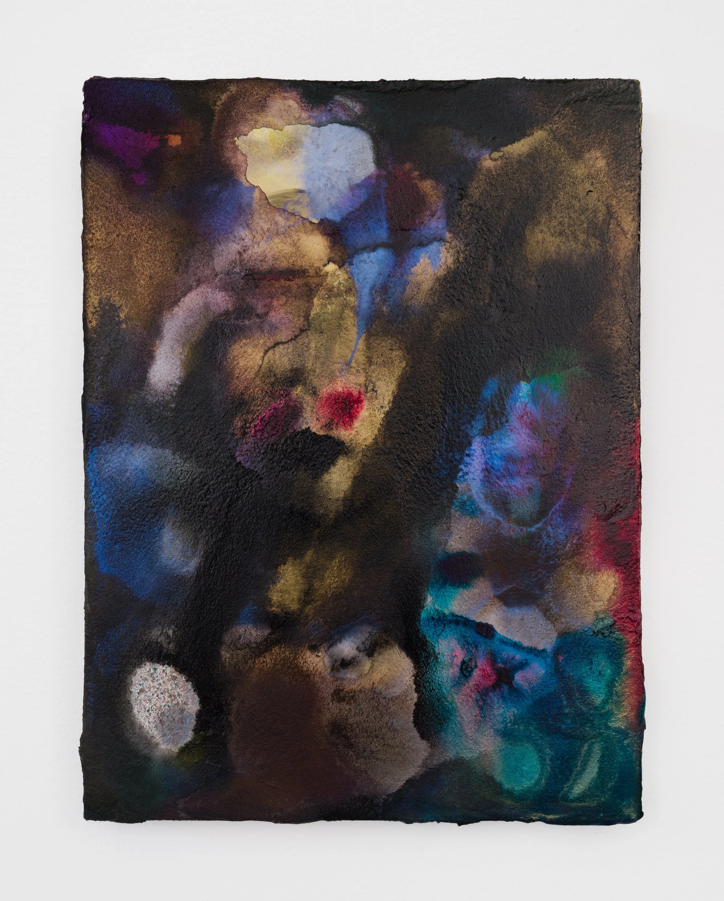 Untitled (Dark Iridescent 2), 2024 
Acrylic on panel 
12 x 9 inches