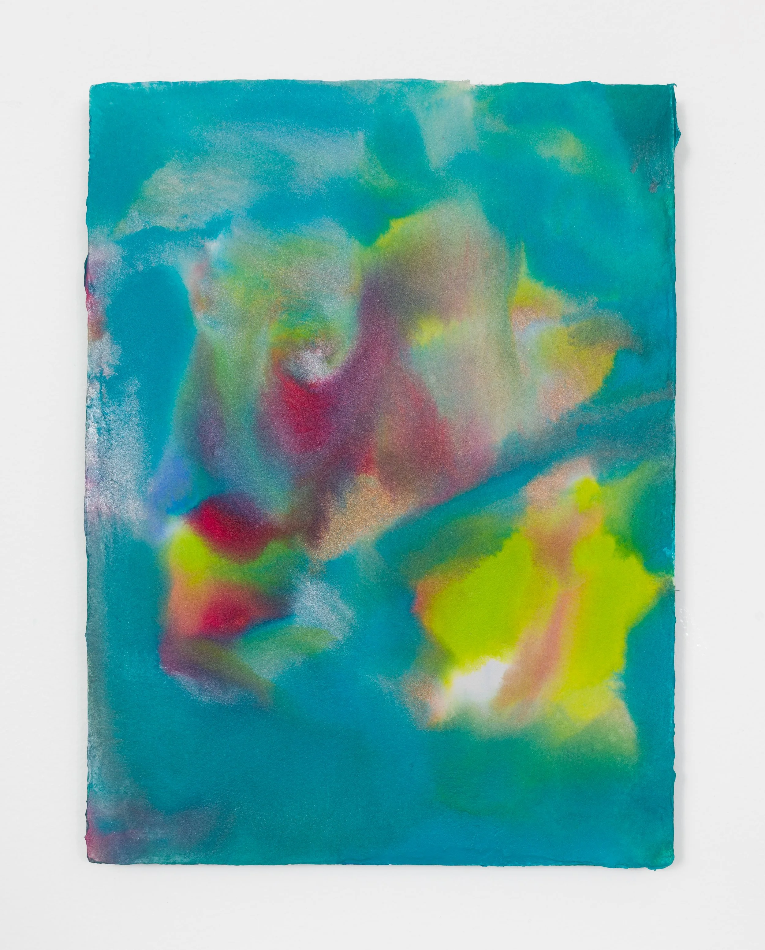 Untitled (Turquoise 2), 2024 
Acrylic on panel 
12 x 9 inches