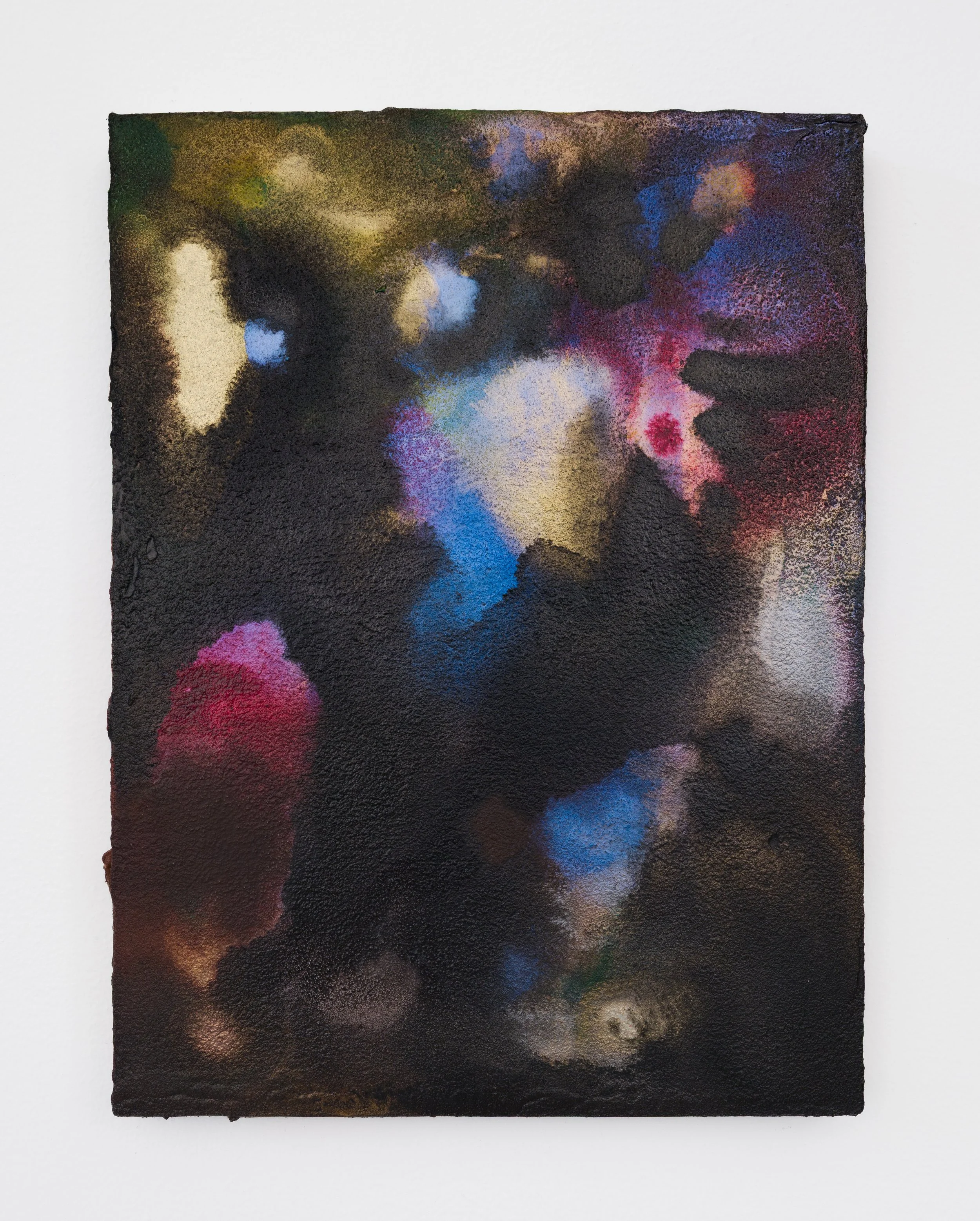 Untitled (Dark Iridescent 1), 2024 
Acrylic on panel 
12 x 9 inches