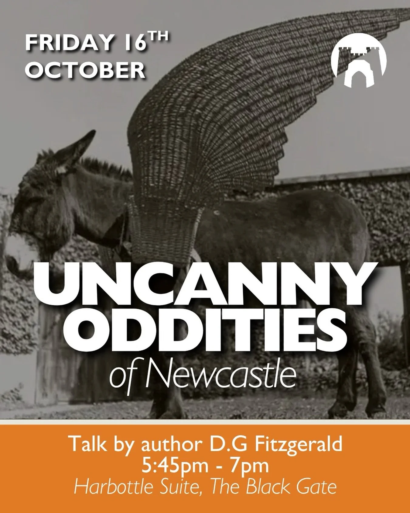 🚨TALK ALERT🚨

Our castle talks programme is back next month with author DG Fitzgerald, who will be taking us through folklore and obscure stories from the Toon! 

🎟️ Get your tickets now!
🔗 www.newcastlecastle.co.uk/halloween

#talk #newcastle #m