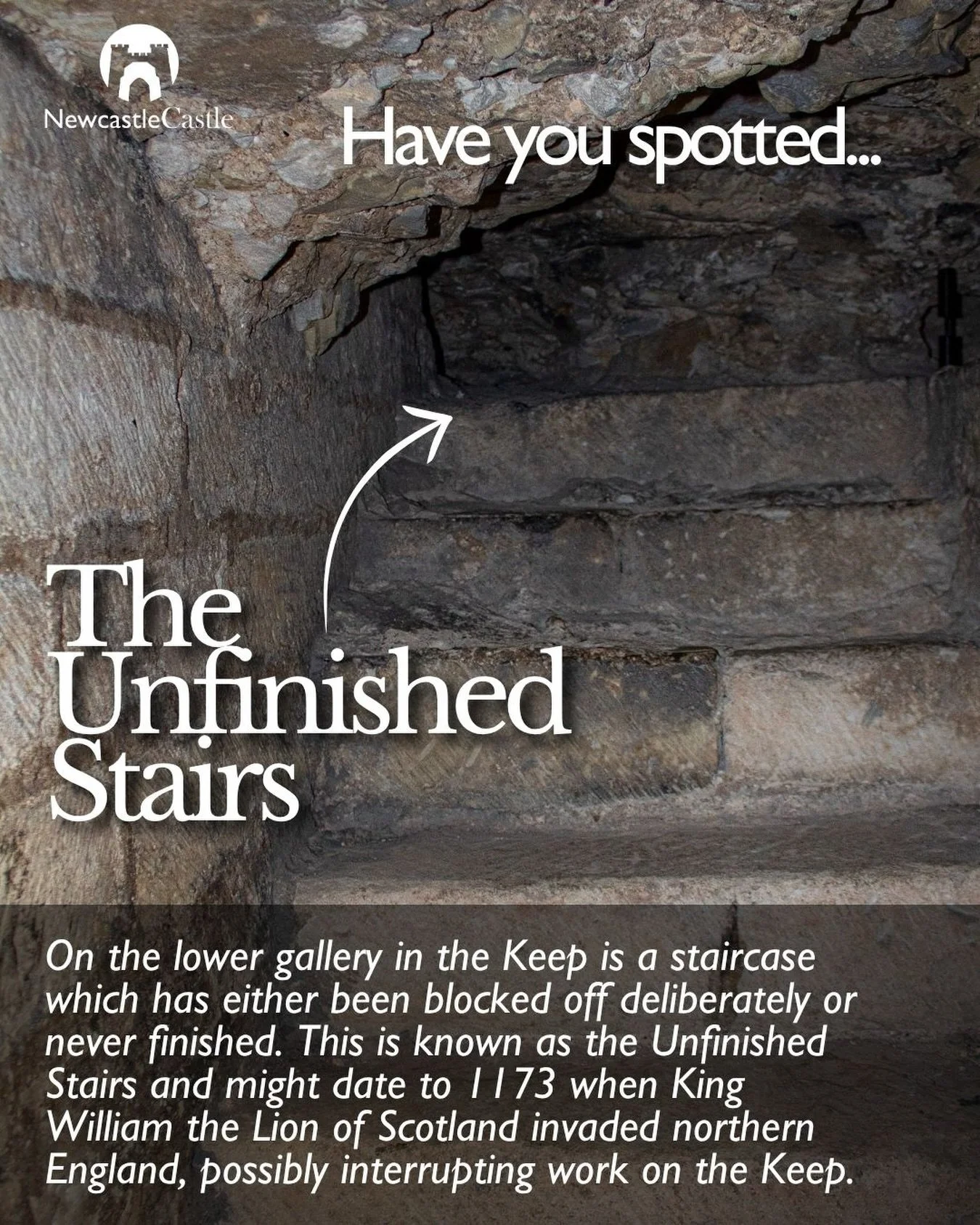 🔍UNCOVER THE CASTLE: UNFINISHED STAIRS🔍

#history #newcastle #toon #medieval #archaeology