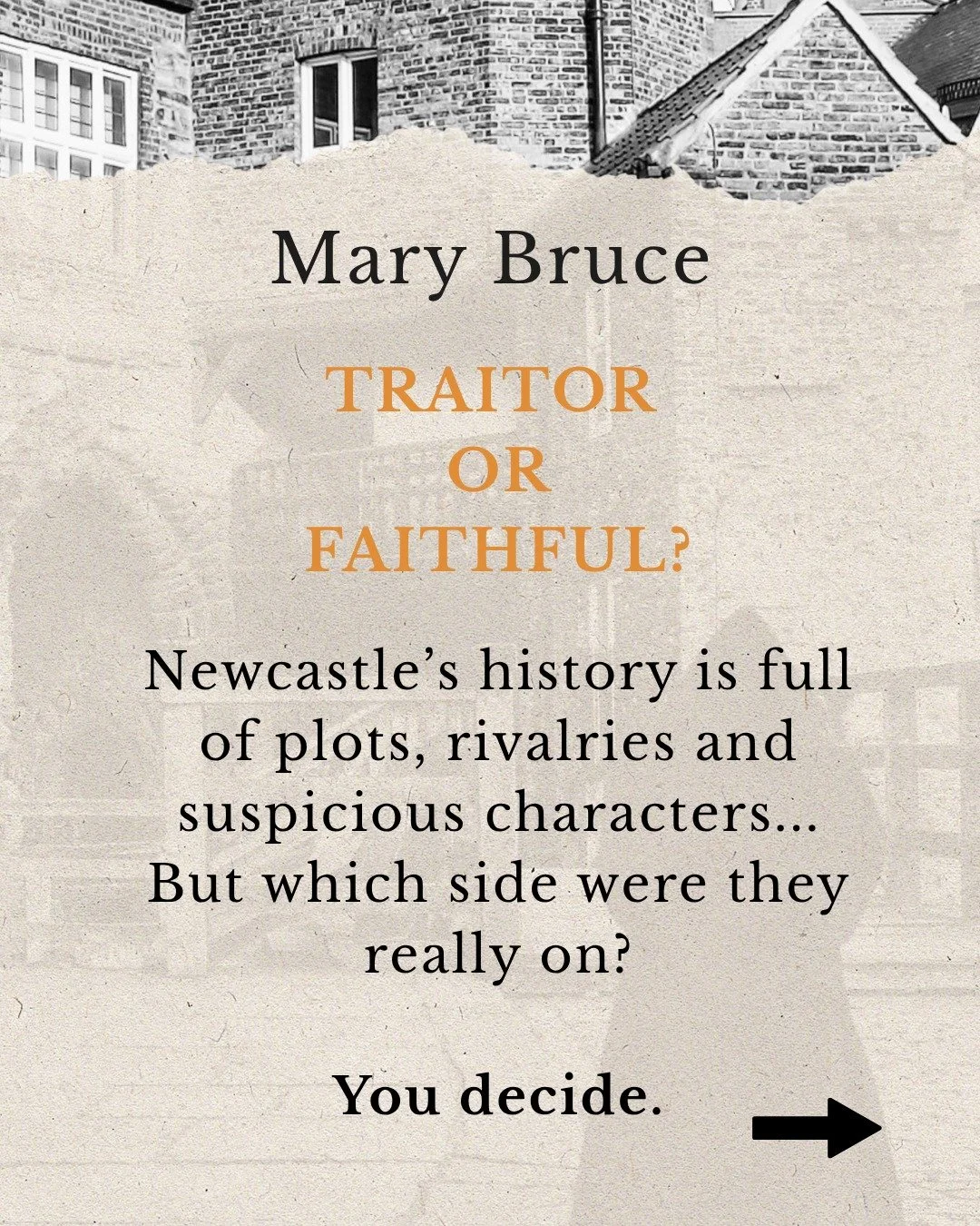 Traitor or Faithful? ⚔️

Today we're delving into the story of Mary Bruce who was imprisoned at Newcastle Castle for supporting her brother, Robert the Bruce, in his fight for Scottish independence.

You can visit the cell where she was held between 