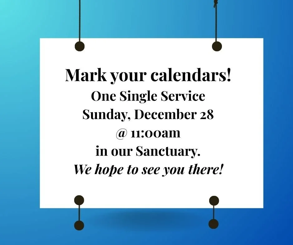 One combined service on December 28