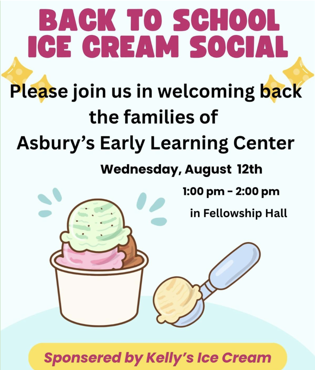 Back to School Ice Cream Social