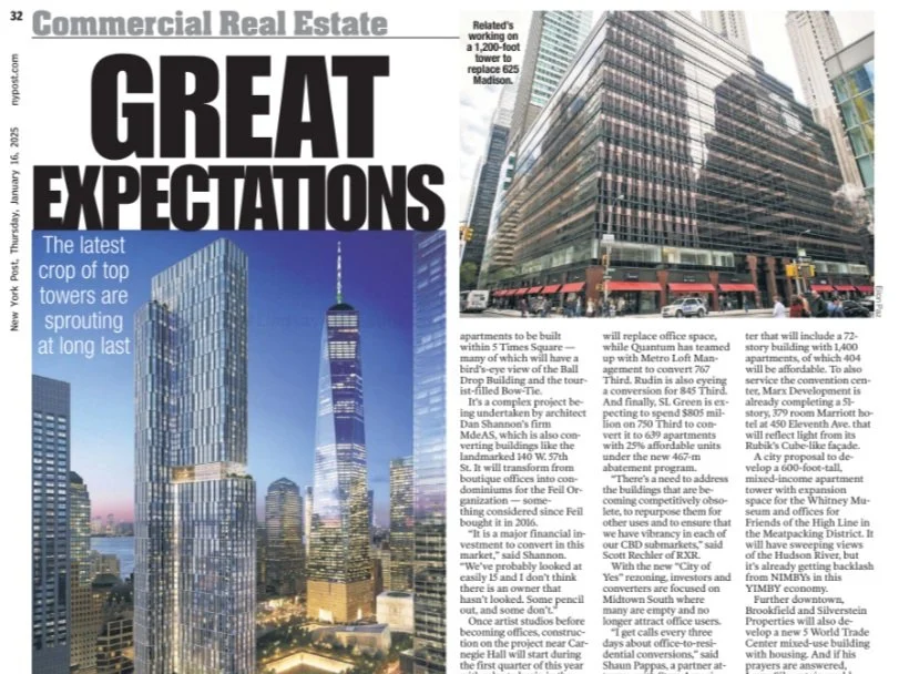 Dan Shannon, Managing Partner, Speaks with the New York Post about Residential Conversions