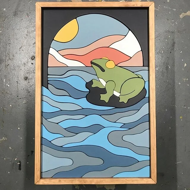 18&rdquo;x24&rdquo; - Recent Commission-a fun one based off an old hiking trail tile.