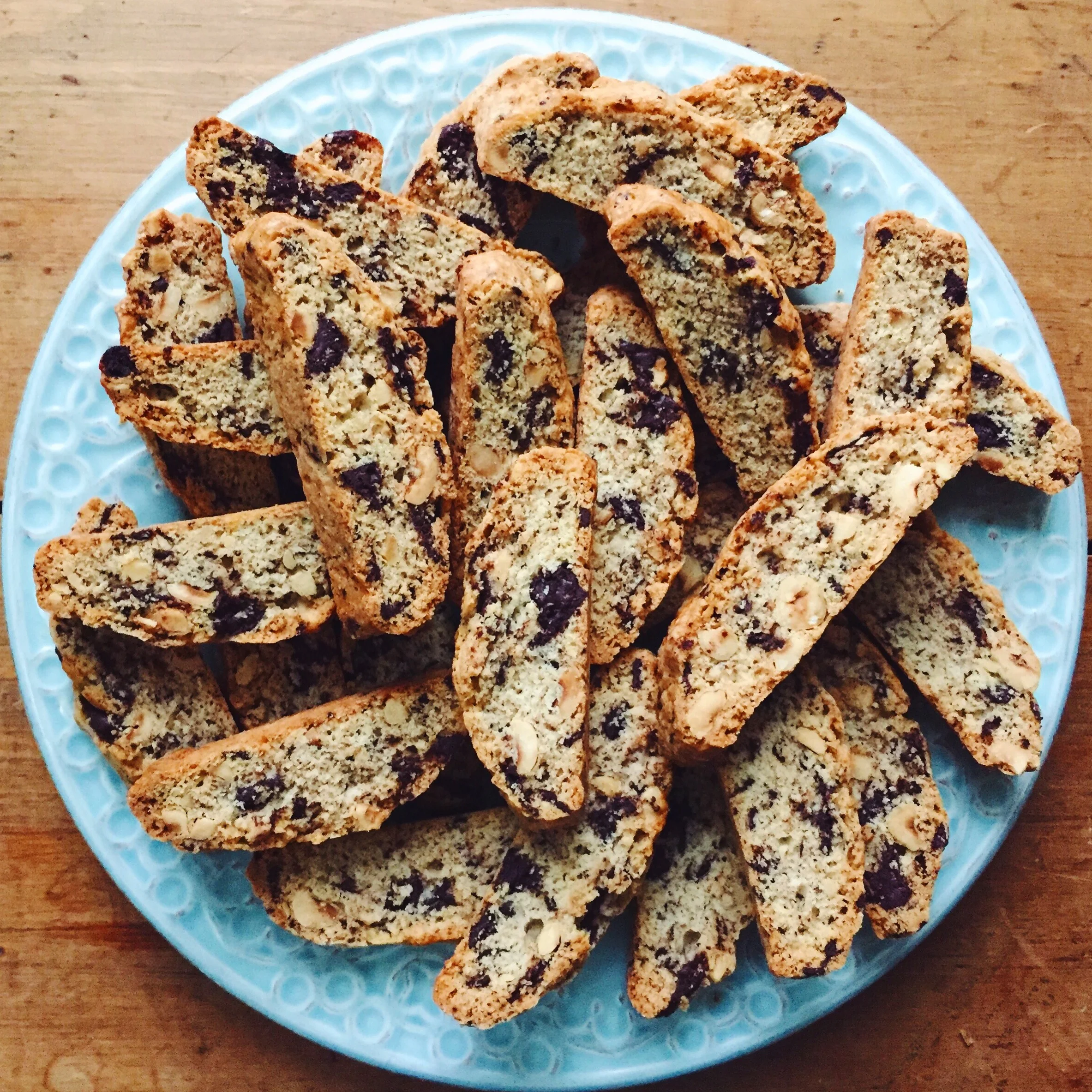 Bittersweet Chocolate-Hazelnut Biscotti